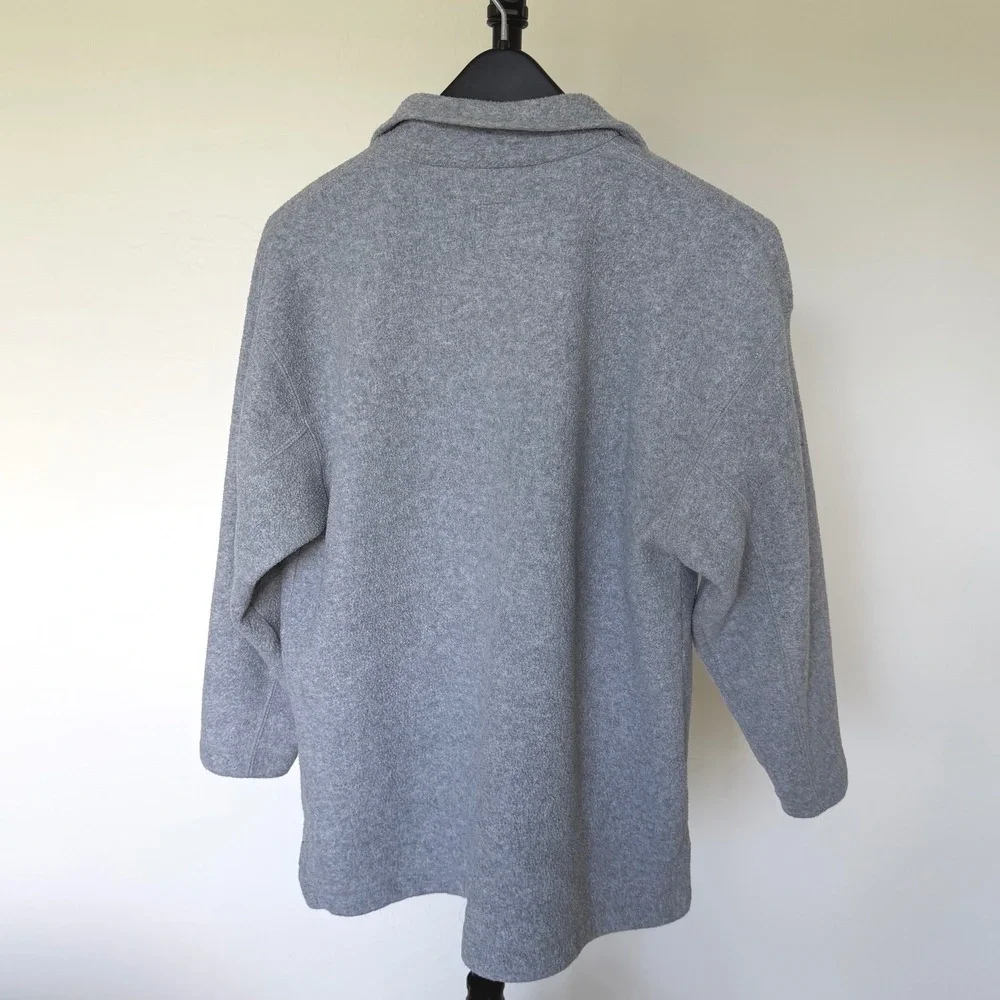 90's Limited Sport USA Quarter Zip Fleece Pullover Gray Women's Large L‎ Top